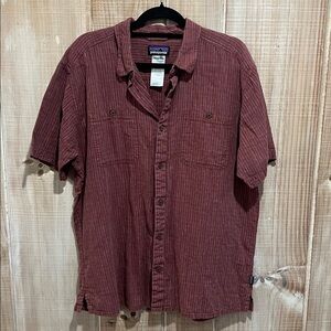 Patagonia HEMP Maroon Short-Sleeve Shirt XL